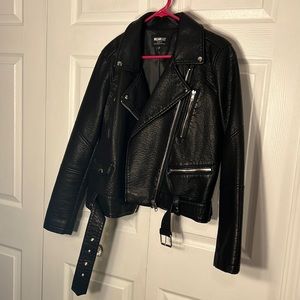 William easy black leather jacket
